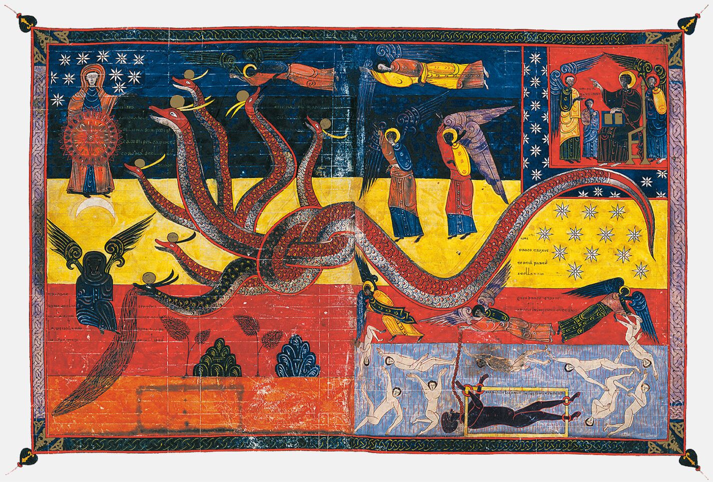 ff. 186v-187, La mujer vestida de sol y el dragón