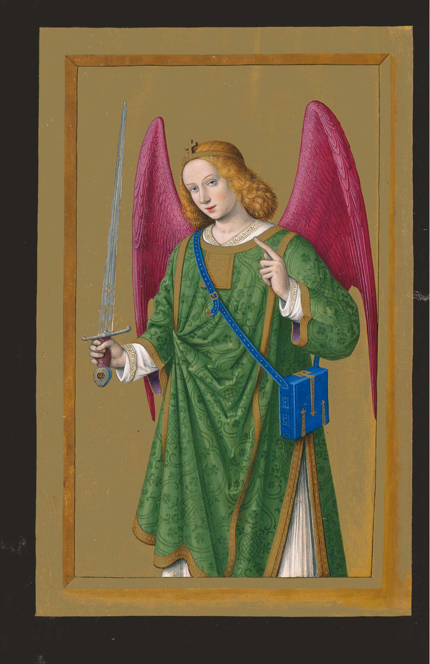 f. 165v, El arcángel san Rafael