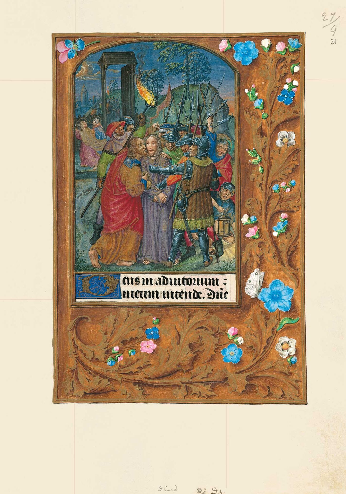 f. 21r, El Beso de Judas