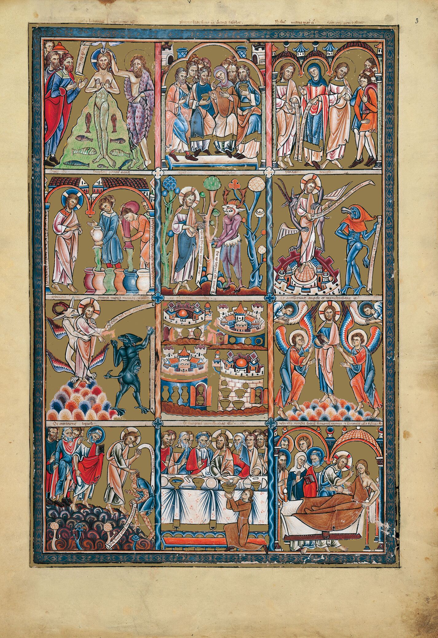 f. 3r, Escenas de la vida de Jesucristo