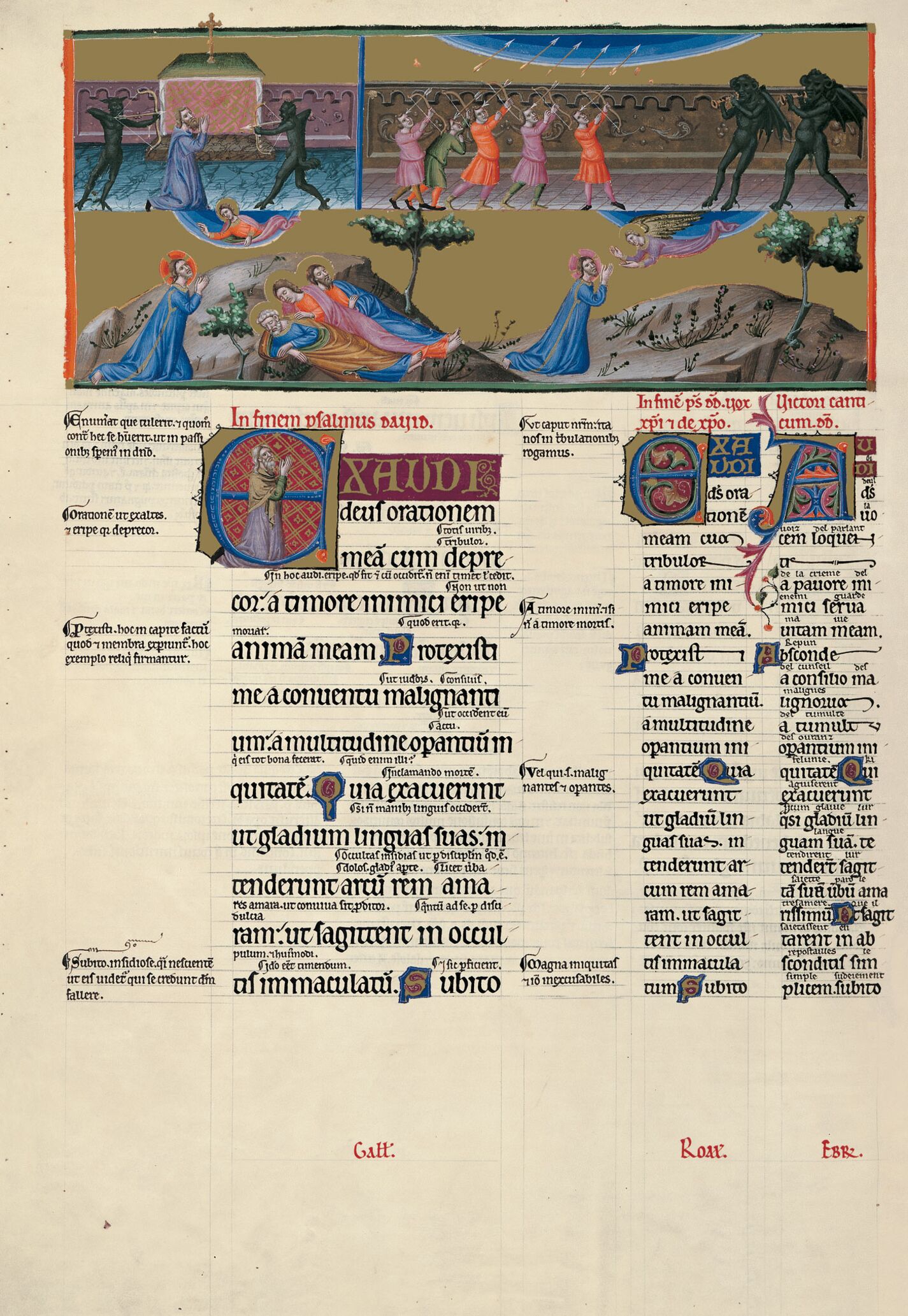 f. 108v, salmo 63  Escucha Dios mi oración, cuando ruego