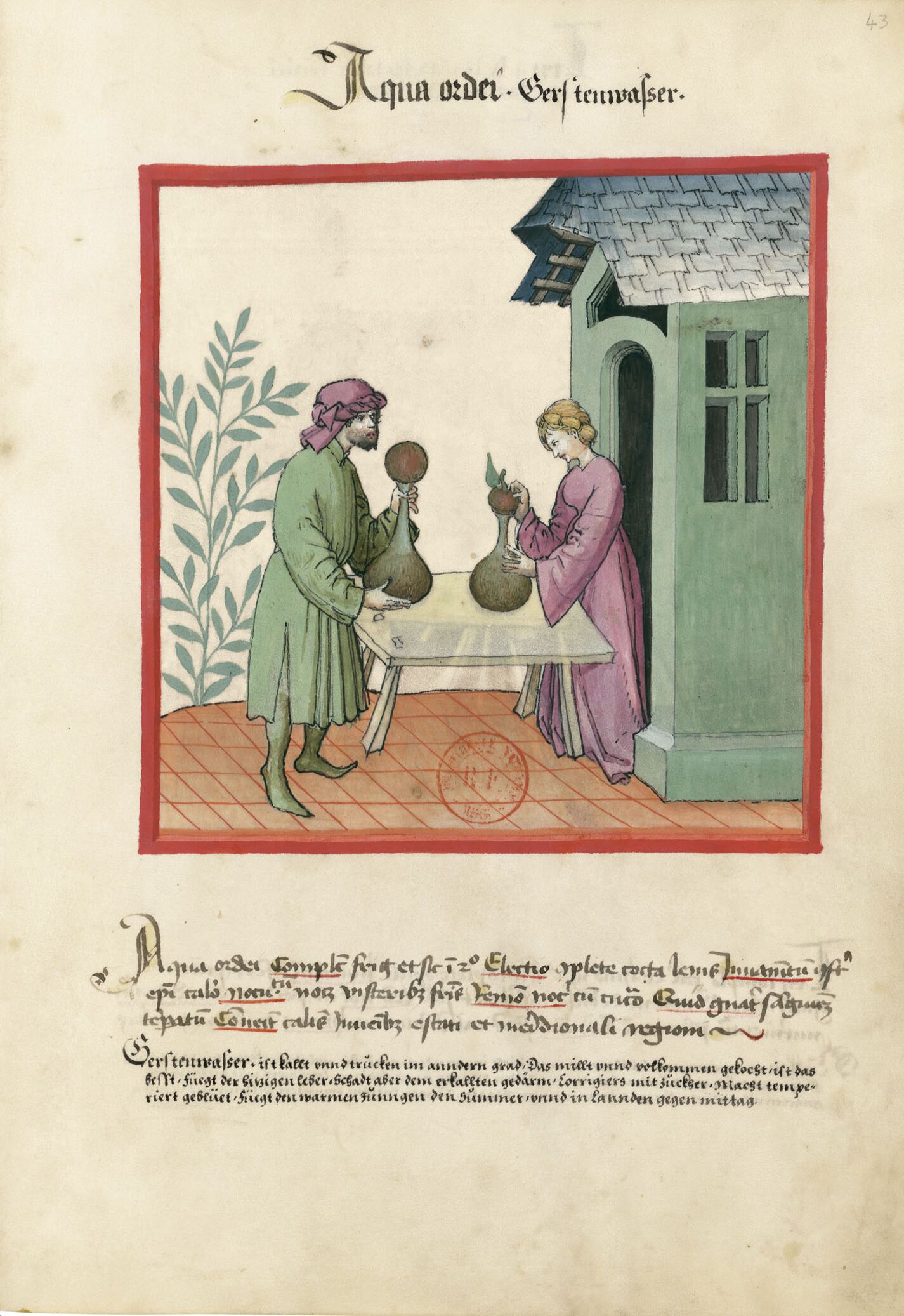 f. 43r, Agua de cebada