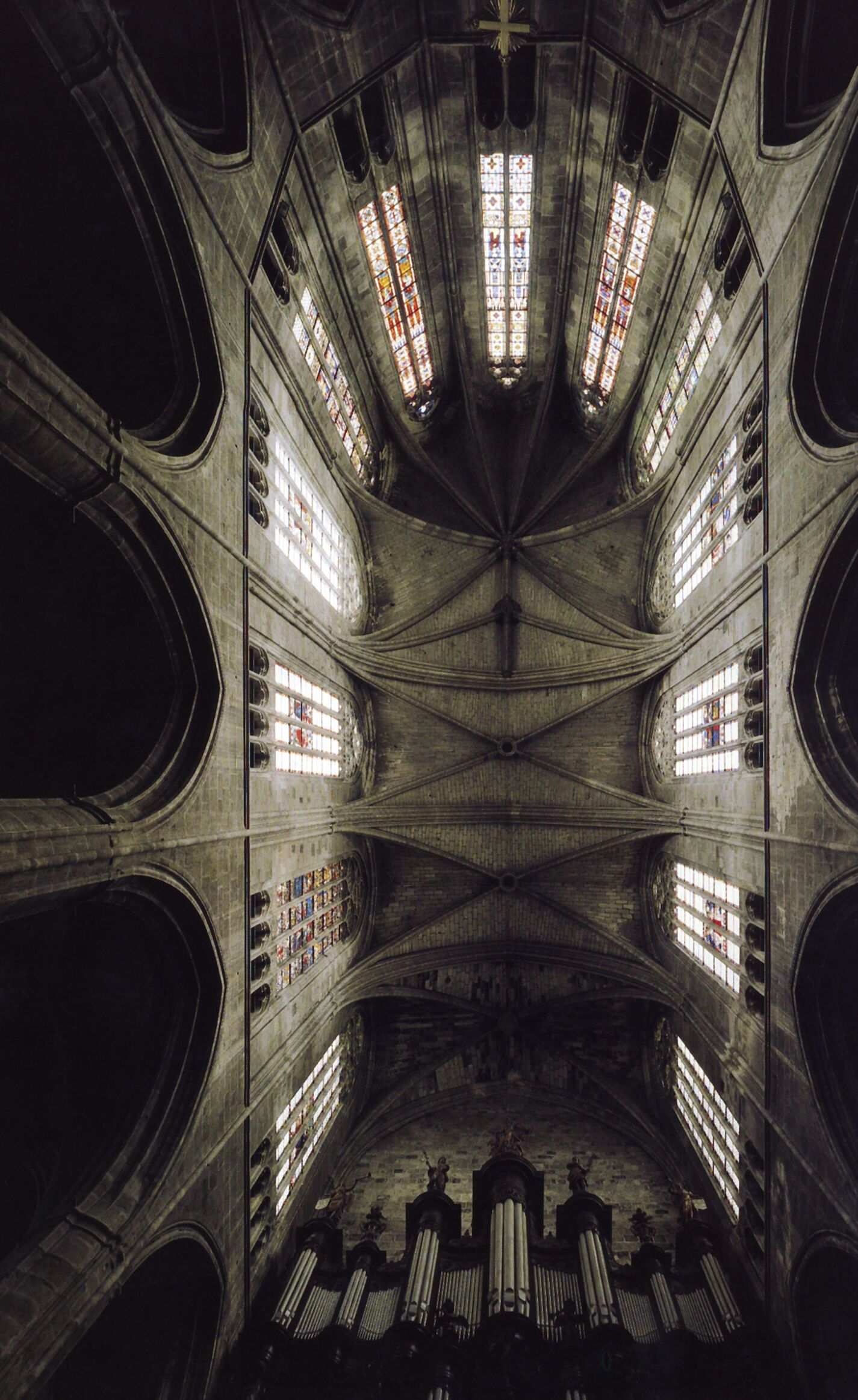 Narbona, Francia, interior de la catedral, bveda del coro, siglos XIII y XIV