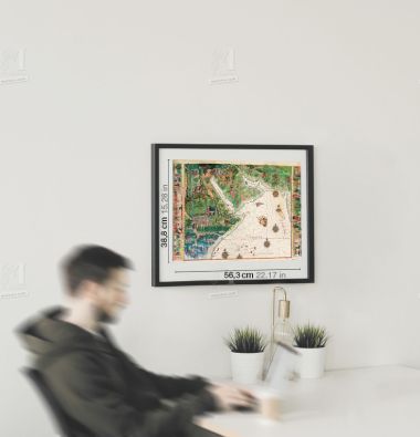 Karte des Persischen Golfs und des Roten Meeres Faksimilekarte aus dem Vallard Atlas (1547)